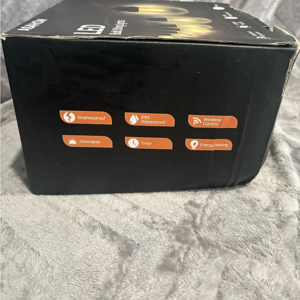 Asahom LED‎ Bulb String Lights - 48ft - 15 bulbs- Warm Yellow